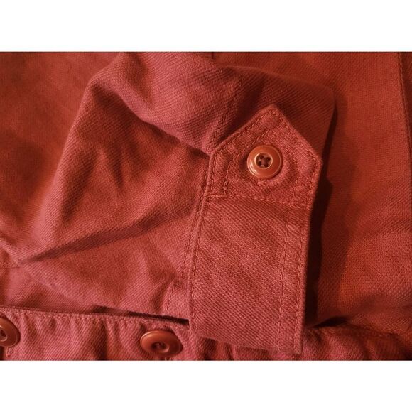 The Great Jacket Women's Medium Wine Red Swingy Army Japanese Twill Cotton - Picture 5 of 8